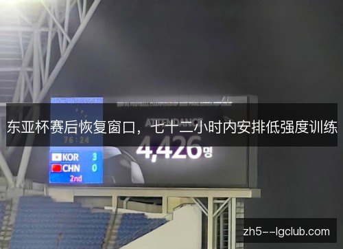 东亚杯赛后恢复窗口,七十二小时内安排低强度训练 东亚杯赛后恢复窗口,七十二小时内安排低强度训练